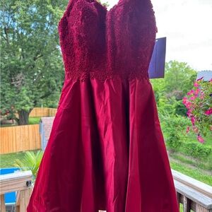 Dancing Queen Scarlet Lace Gown